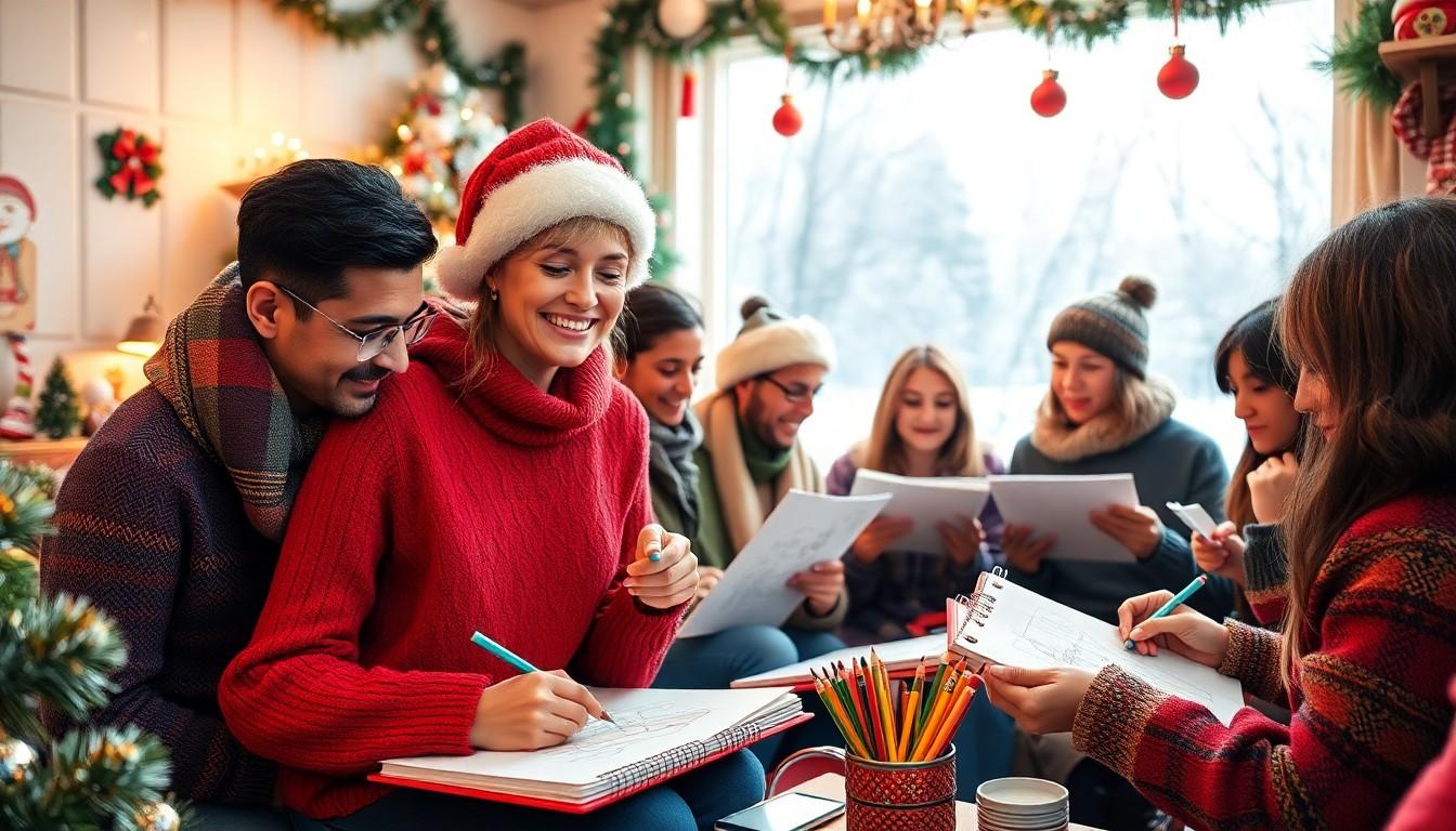 sketch christmas drawing ideas